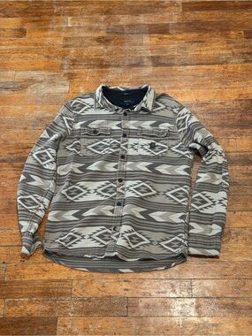 Roark Shirt Mens Large Aztec Snap All Over Print Flannel